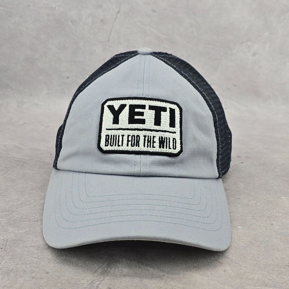 YETI Build For The‎ Wild Trucker Mesh Hat Snapback Grey Blue Color One Size Cap